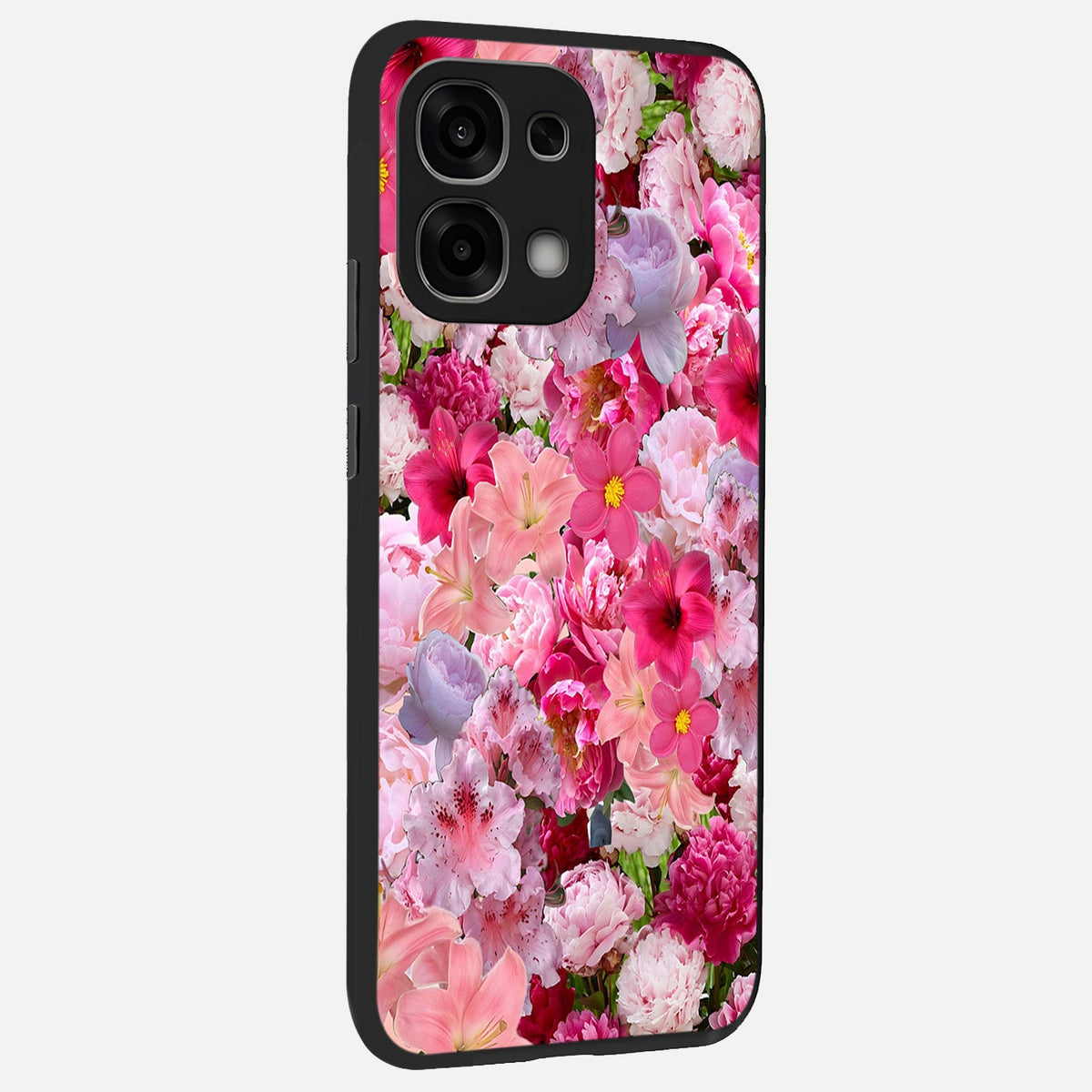  Bloom Crush Fantasy back cover For Oppo F33 5G slim fit glass case with vibrant aesthetic design
