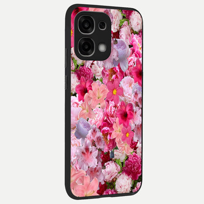  Bloom Crush Fantasy back cover For Oppo F33 5G slim fit glass case with vibrant aesthetic design