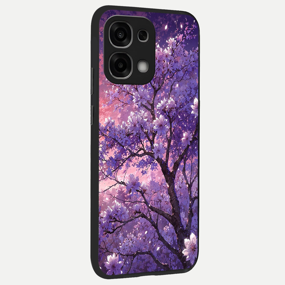 Blossom Tree back cover For Oppo F33 5G slim fit glass case with vibrant aesthetic design