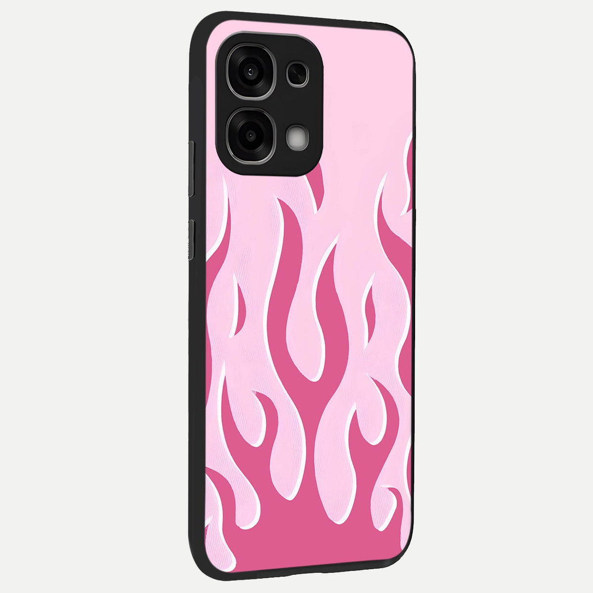  Blush Flame Energy back cover For Oppo F33 5G slim fit glass case with vibrant aesthetic design