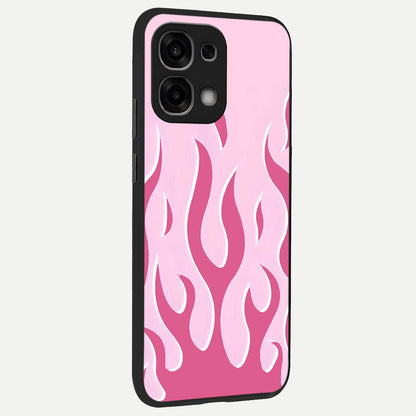  Blush Flame Energy back cover For Oppo F33 5G slim fit glass case with vibrant aesthetic design
