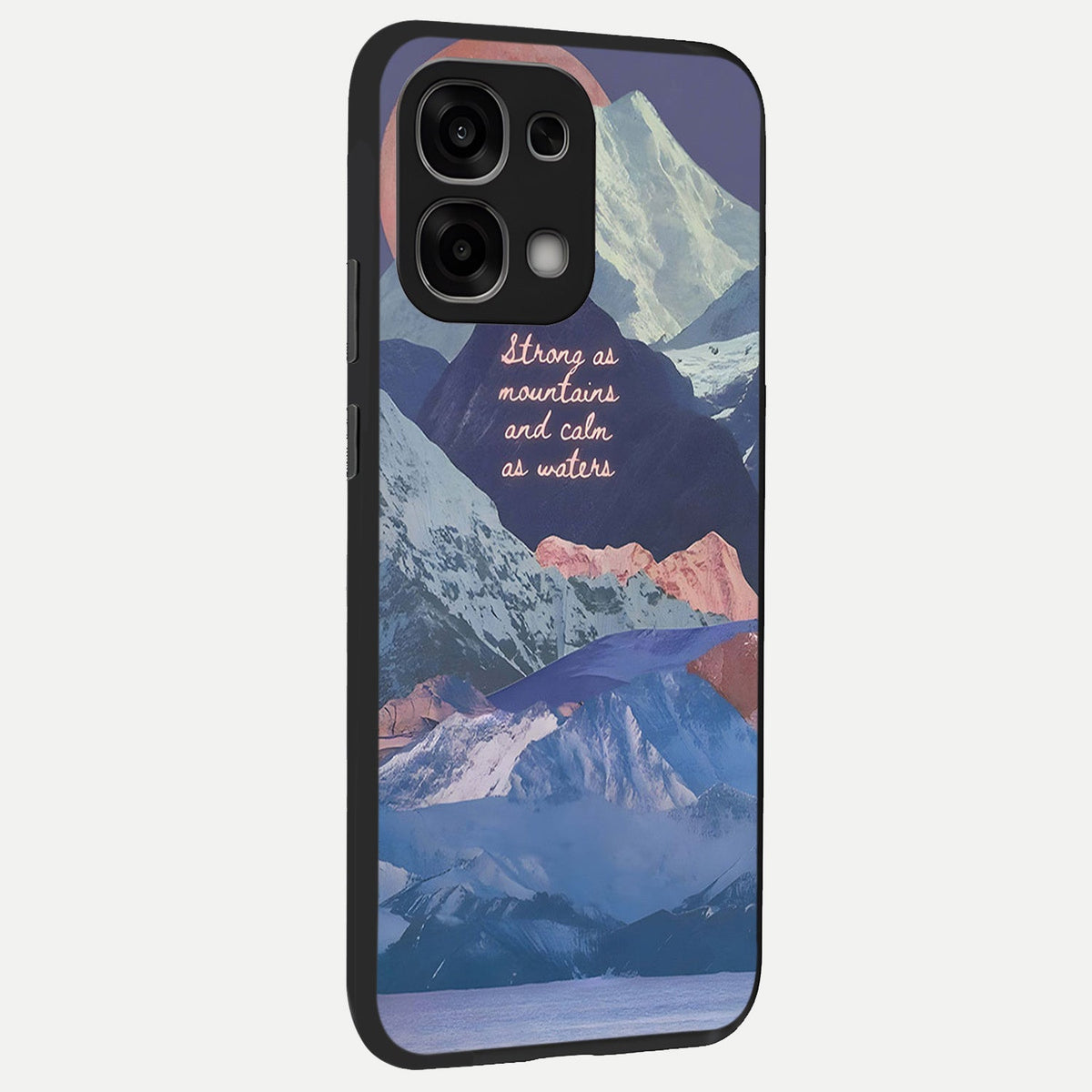  Celestial Mountain Calm back cover For Oppo F33 5G slim fit glass case with vibrant aesthetic design