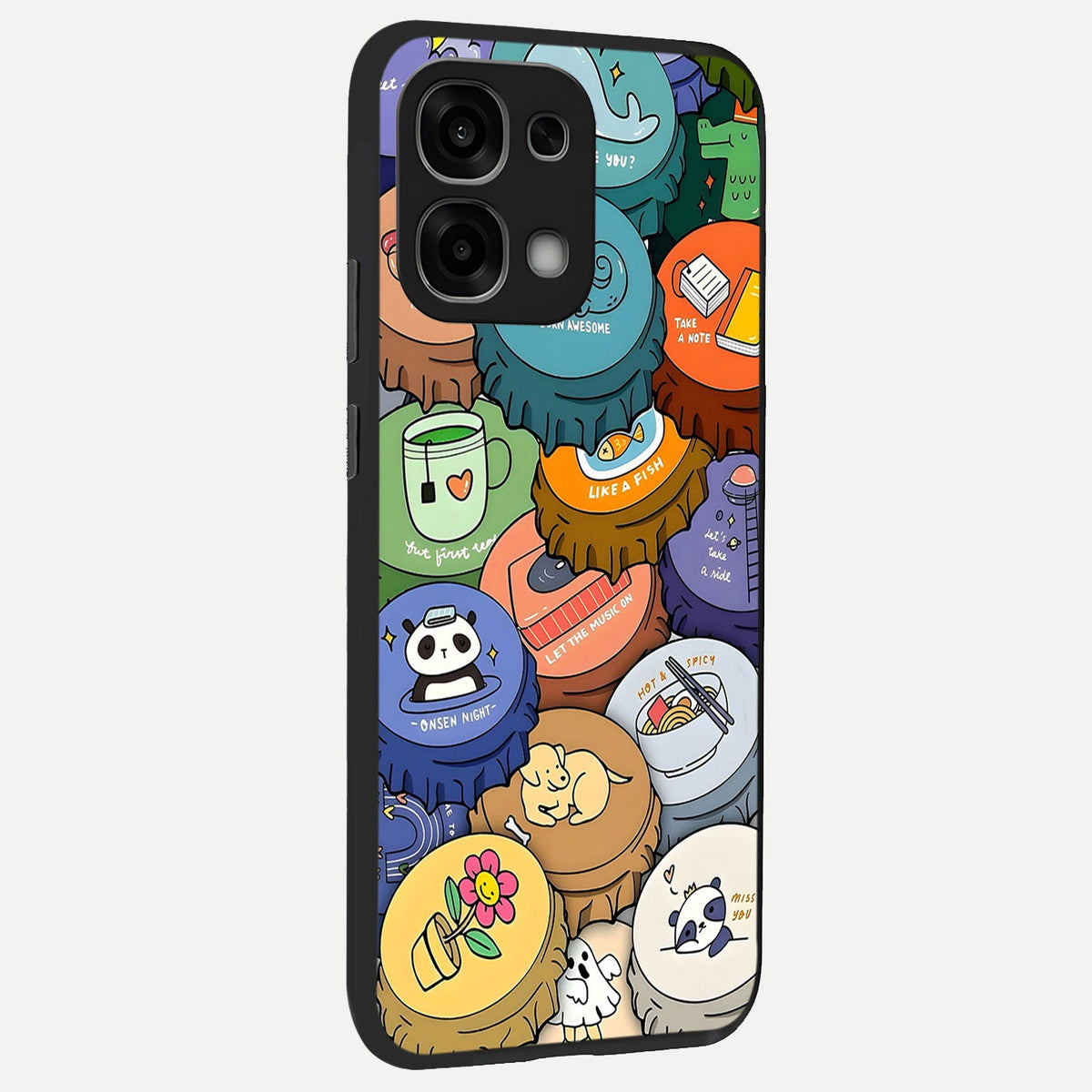  Coins Patterns back cover For Oppo F33 5G slim fit glass case with vibrant aesthetic design