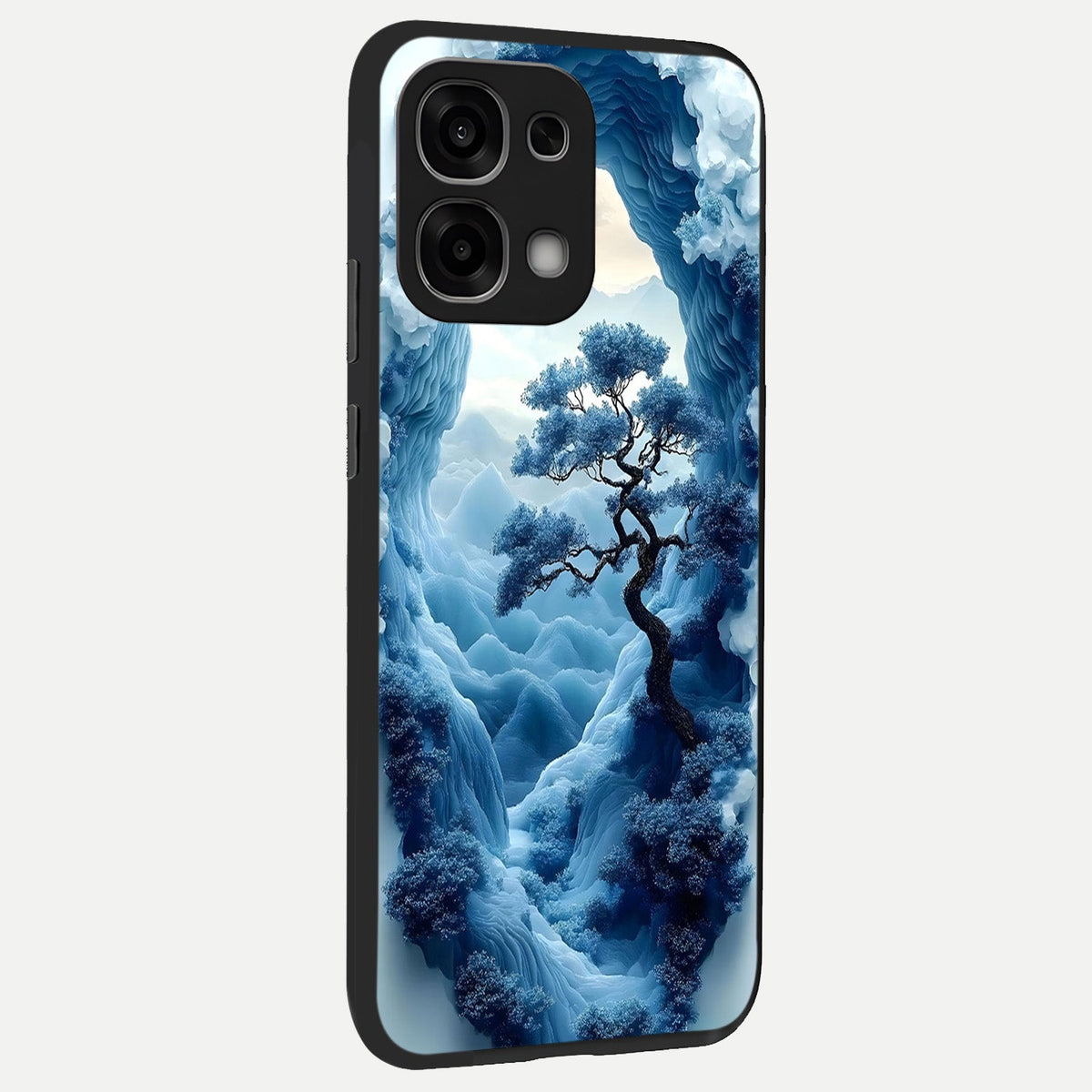  Frozen Serenity Gate back cover For Oppo F33 5G slim fit glass case with vibrant aesthetic design