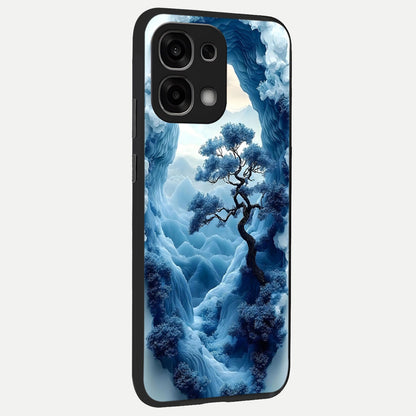  Frozen Serenity Gate back cover For Oppo F33 5G slim fit glass case with vibrant aesthetic design