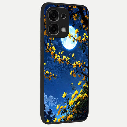  Golden Night Glow back cover For Oppo F33 5G slim fit glass case with vibrant aesthetic design