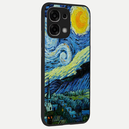  Inspired Van Gogh Art back cover For Oppo F33 5G slim fit glass case with vibrant aesthetic design