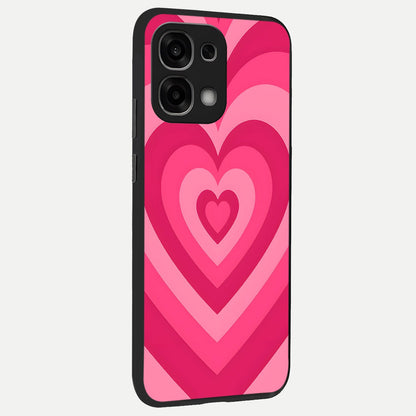  Layered Love Hearts back cover For Oppo F33 5G slim fit glass case with vibrant aesthetic design