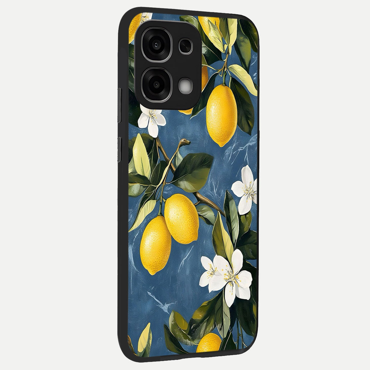  Lemon Dream Garden back cover For Oppo F33 5G slim fit glass case with vibrant aesthetic design