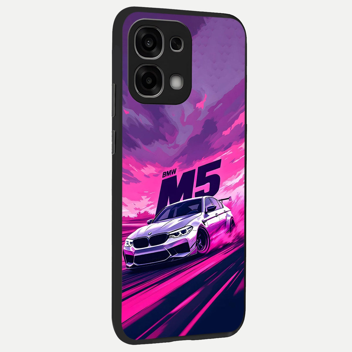  MS Neon Car back cover For Oppo F33 5G slim fit glass case with vibrant aesthetic design
