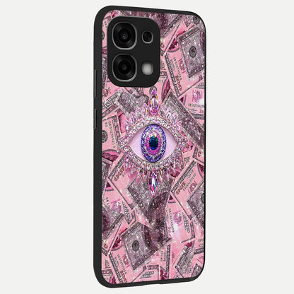  Money Eye Luxe back cover For Oppo F33 5G slim fit glass case with vibrant aesthetic design