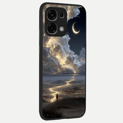  Moonlight Spark Path back cover For Oppo F33 5G slim fit glass case with vibrant aesthetic design