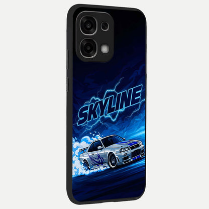  Neon Drift Beast back cover For Oppo F33 5G slim fit glass case with vibrant aesthetic design