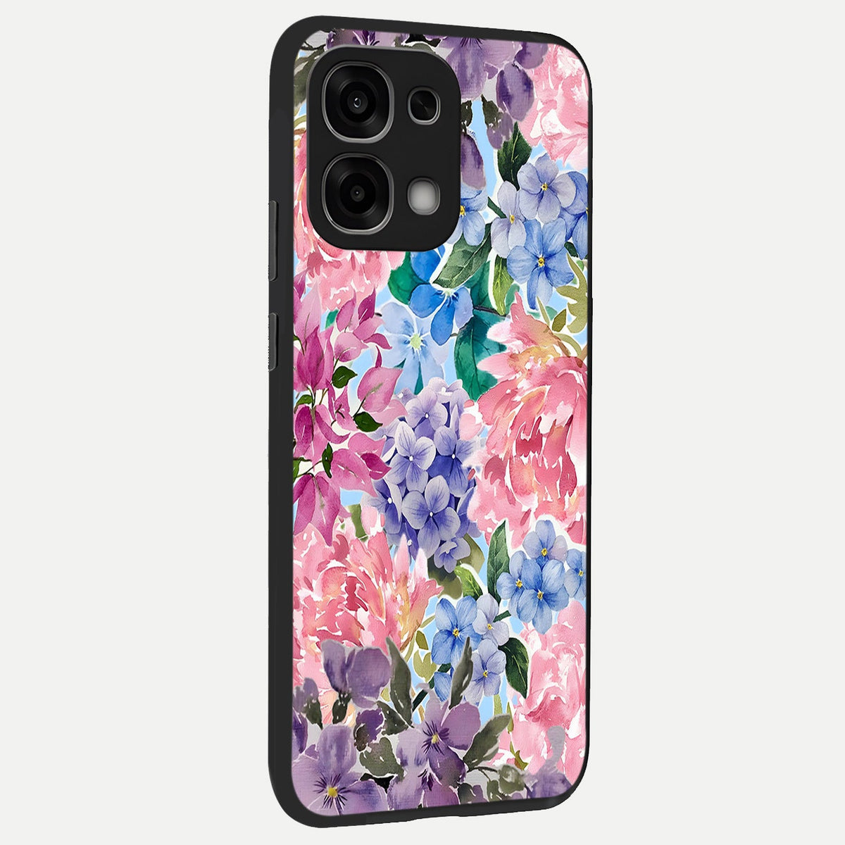  Pastel Floral Mix back cover For Oppo F33 5G slim fit glass case with vibrant aesthetic design