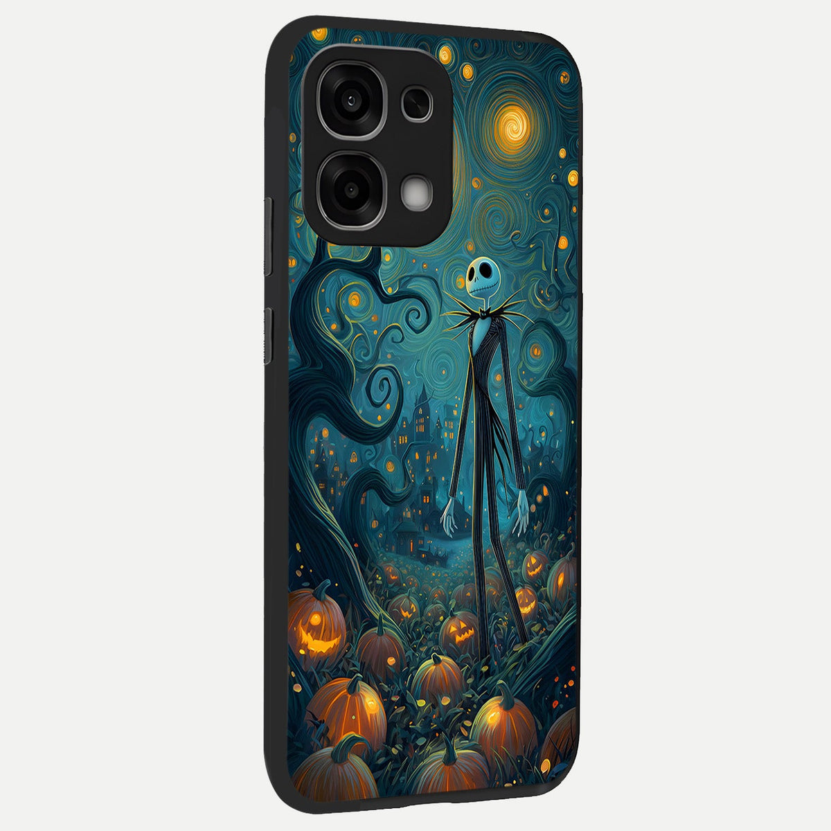 Pumpkin Moonlight Tale back cover For Oppo F33 5G slim fit glass case with vibrant aesthetic design