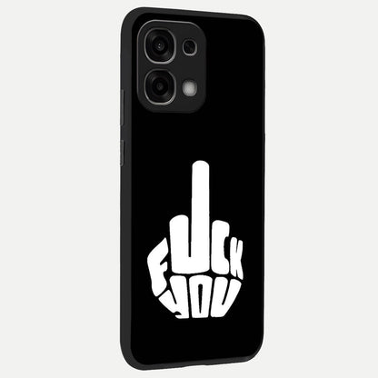  Rebel Mode On back cover For Oppo F33 5G slim fit glass case with vibrant aesthetic design
