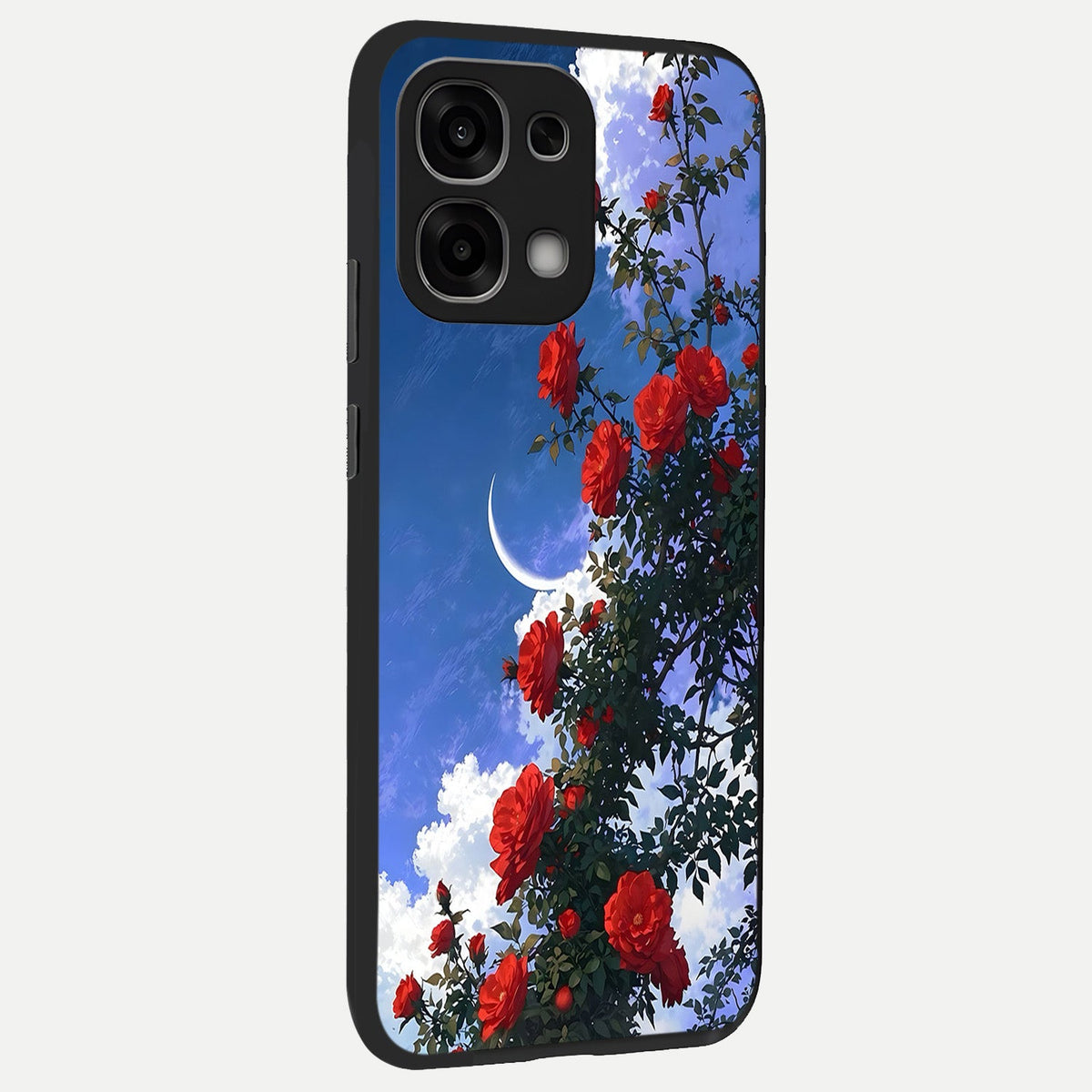  Rose Drift Flowers back cover For Oppo F33 5G slim fit glass case with vibrant aesthetic design