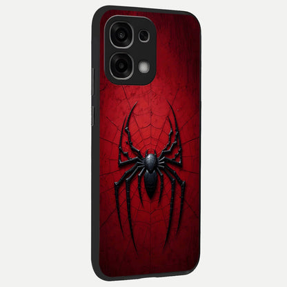  Superhero Web Emblem back cover For Oppo F33 5G slim fit glass case with vibrant aesthetic design