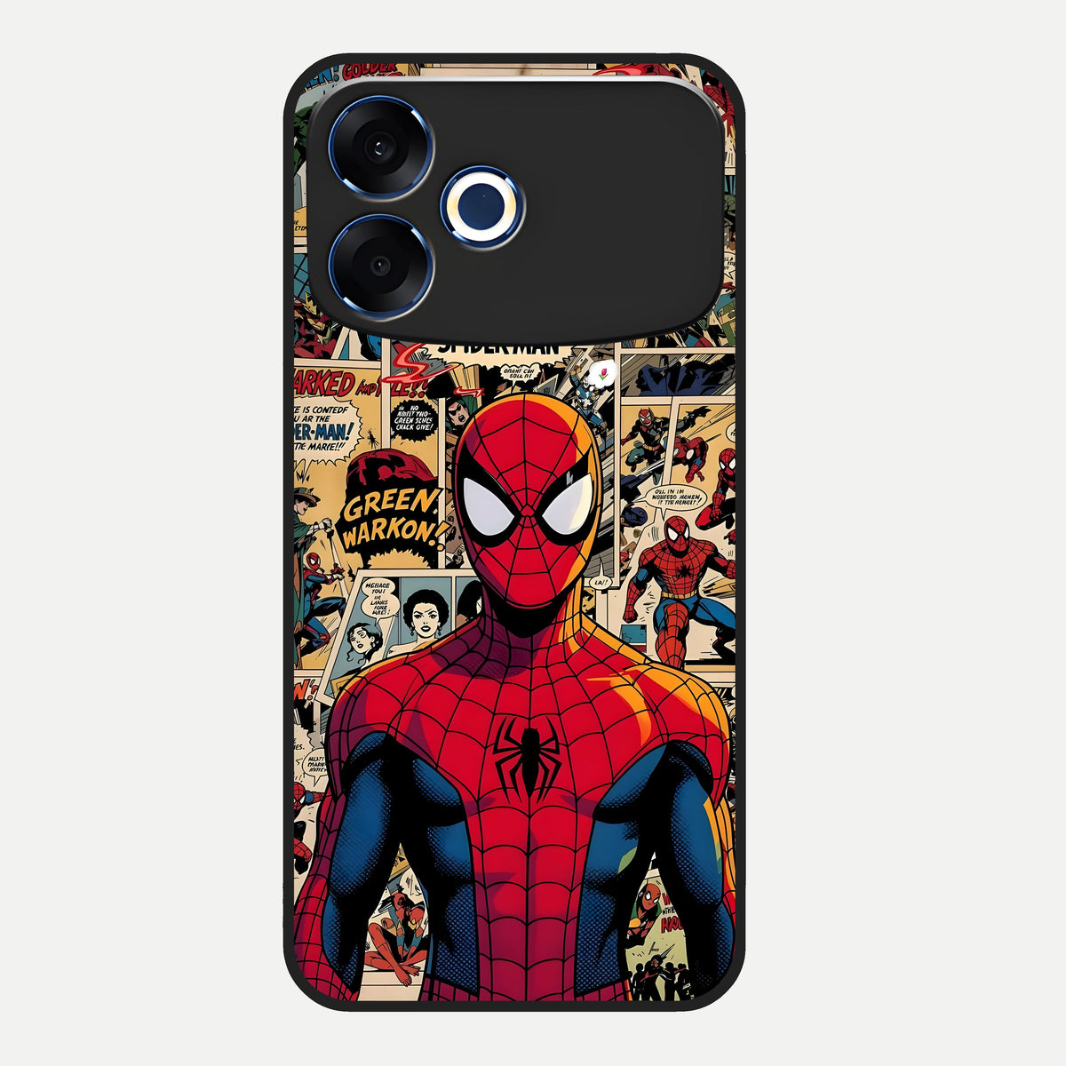  Aesthetic Spider Glass Case For Oppo F33 Pro 5G back cover – full design glossy printed glass finish