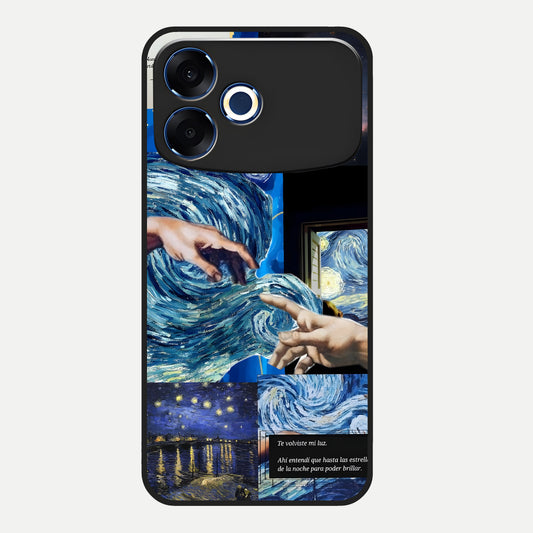  Aesthetic Vando Hands Glass Case For Oppo F33 Pro 5G back cover – full design glossy printed glass finish