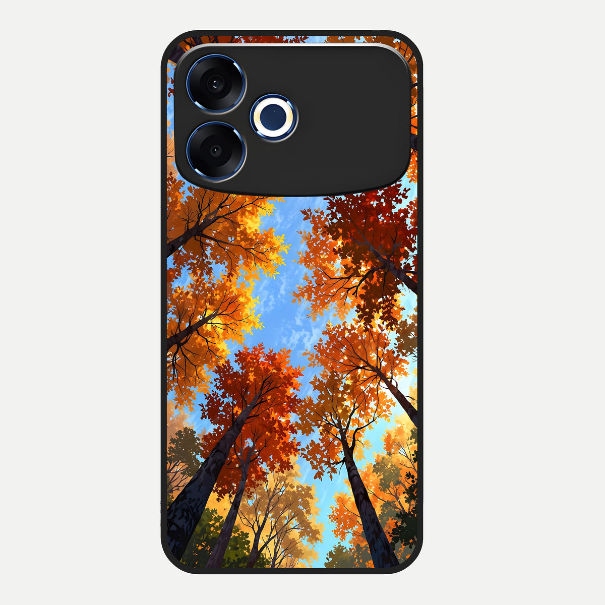  Autumn Sky Rise Glass Case For Oppo F33 Pro 5G back cover – full design glossy printed glass finish