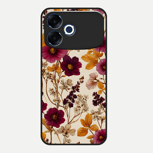  Autumn Wine Bloom Glass Case For Oppo F33 Pro 5G back cover – full design glossy printed glass finish