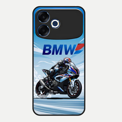  BMW Power Drift Glass Case For Oppo F33 Pro 5G back cover – full design glossy printed glass finish