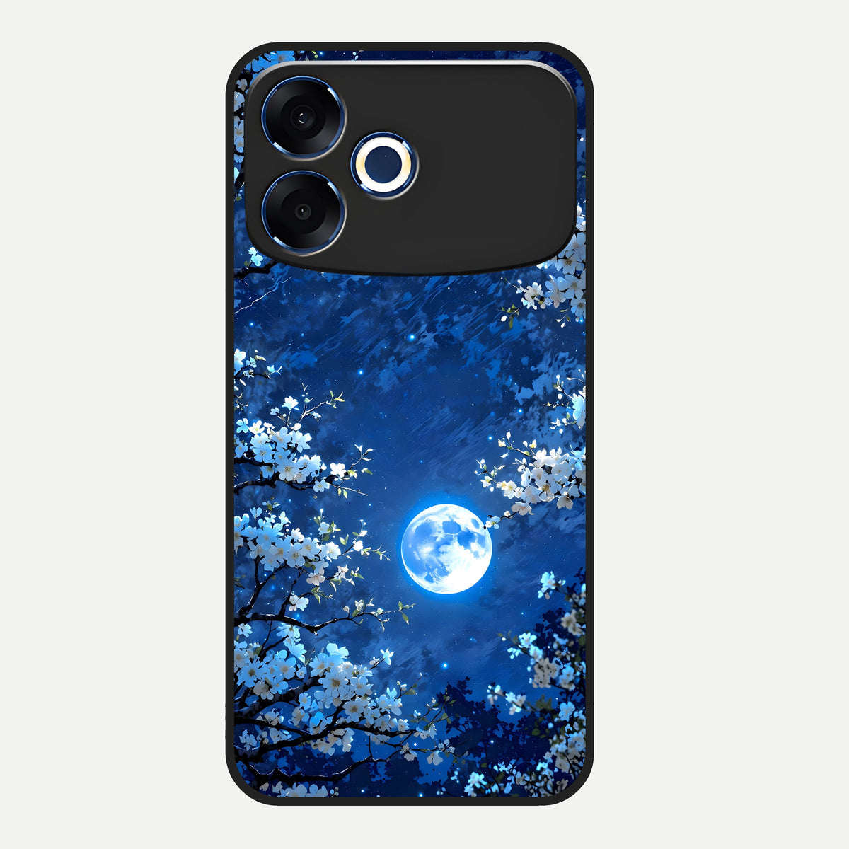  Blossom Moonlight Sky Glass Case For Oppo F33 Pro 5G back cover – full design glossy printed glass finish
