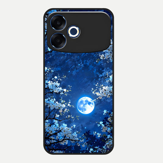  Blossom Moonlight Sky Glass Case For Oppo F33 Pro 5G back cover – full design glossy printed glass finish