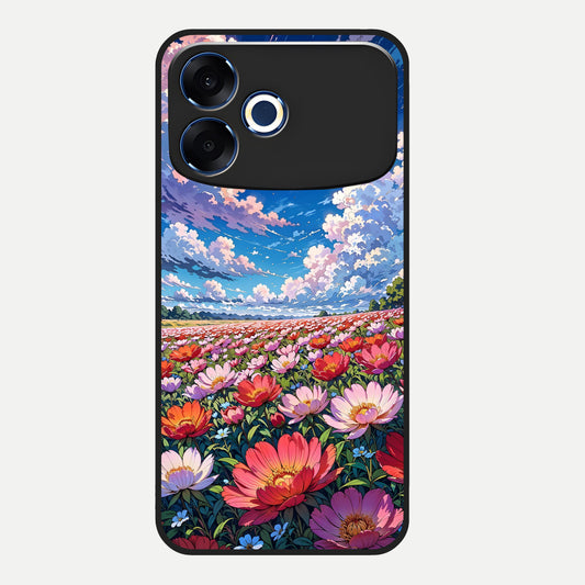  Blossom Sky Field Glass Case For Oppo F33 Pro 5G back cover – full design glossy printed glass finish