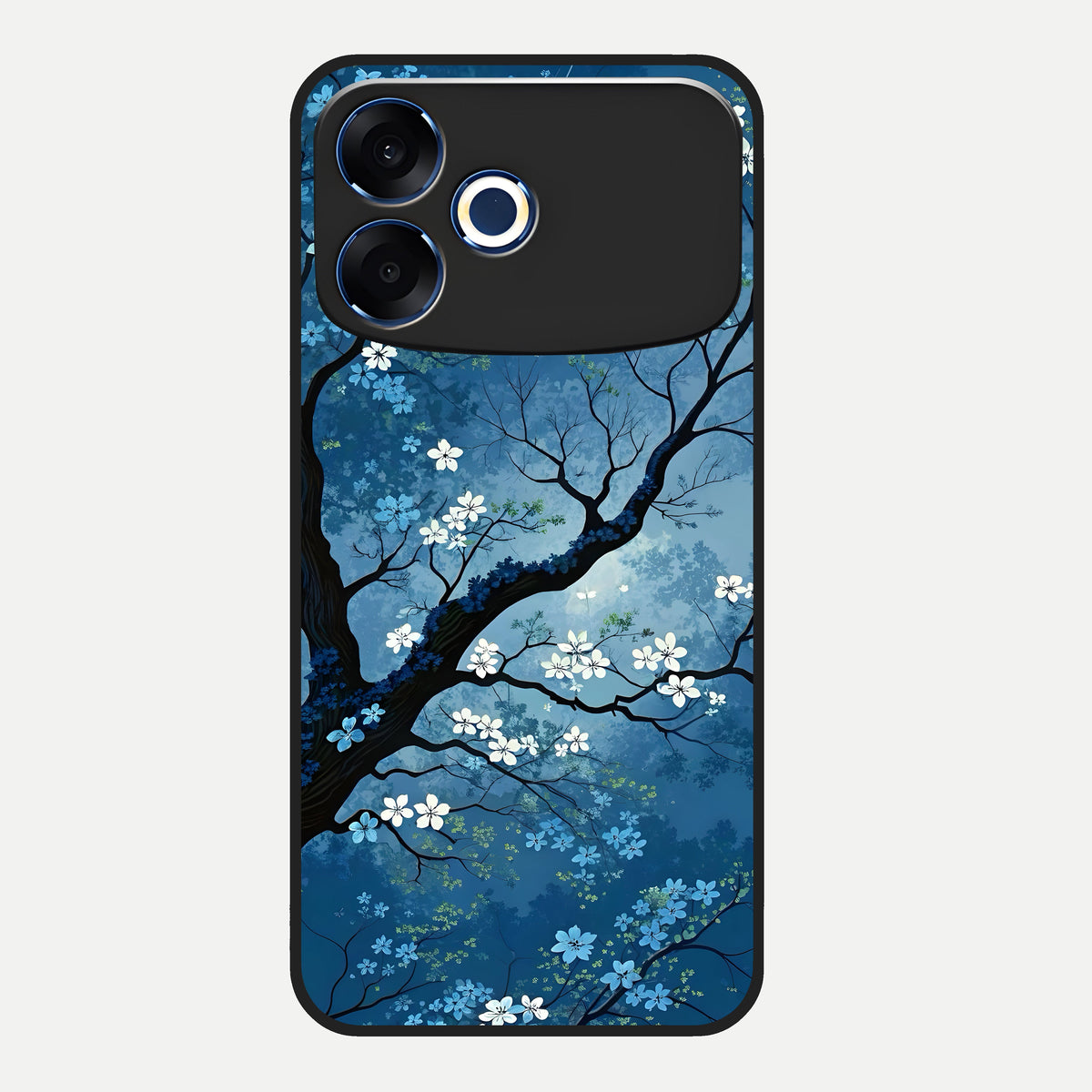  Blue Tree Serenity Glass Case For Oppo F33 Pro 5G back cover – full design glossy printed glass finish