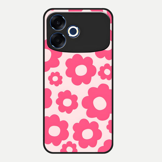  Blush Flower Pop Glass Case For Oppo F33 Pro 5G back cover – full design glossy printed glass finish
