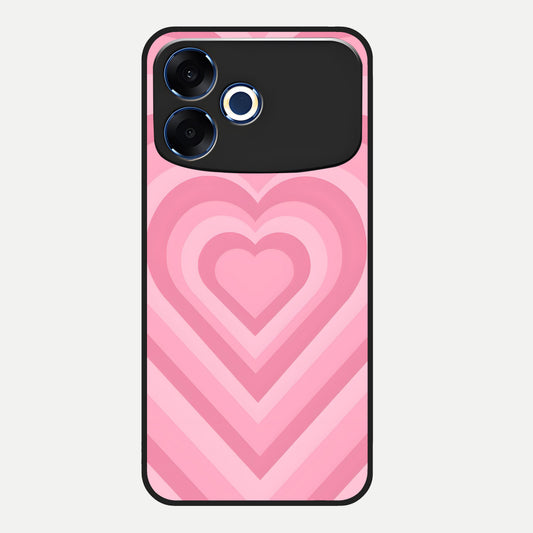  Blush Heart Waves Glass Case For Oppo F33 Pro 5G back cover – full design glossy printed glass finish