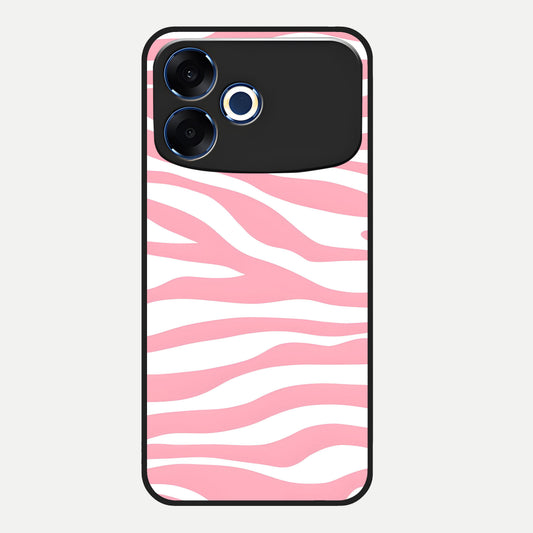  Blush Zebra Flow Glass Case For Oppo F33 Pro 5G back cover – full design glossy printed glass finish