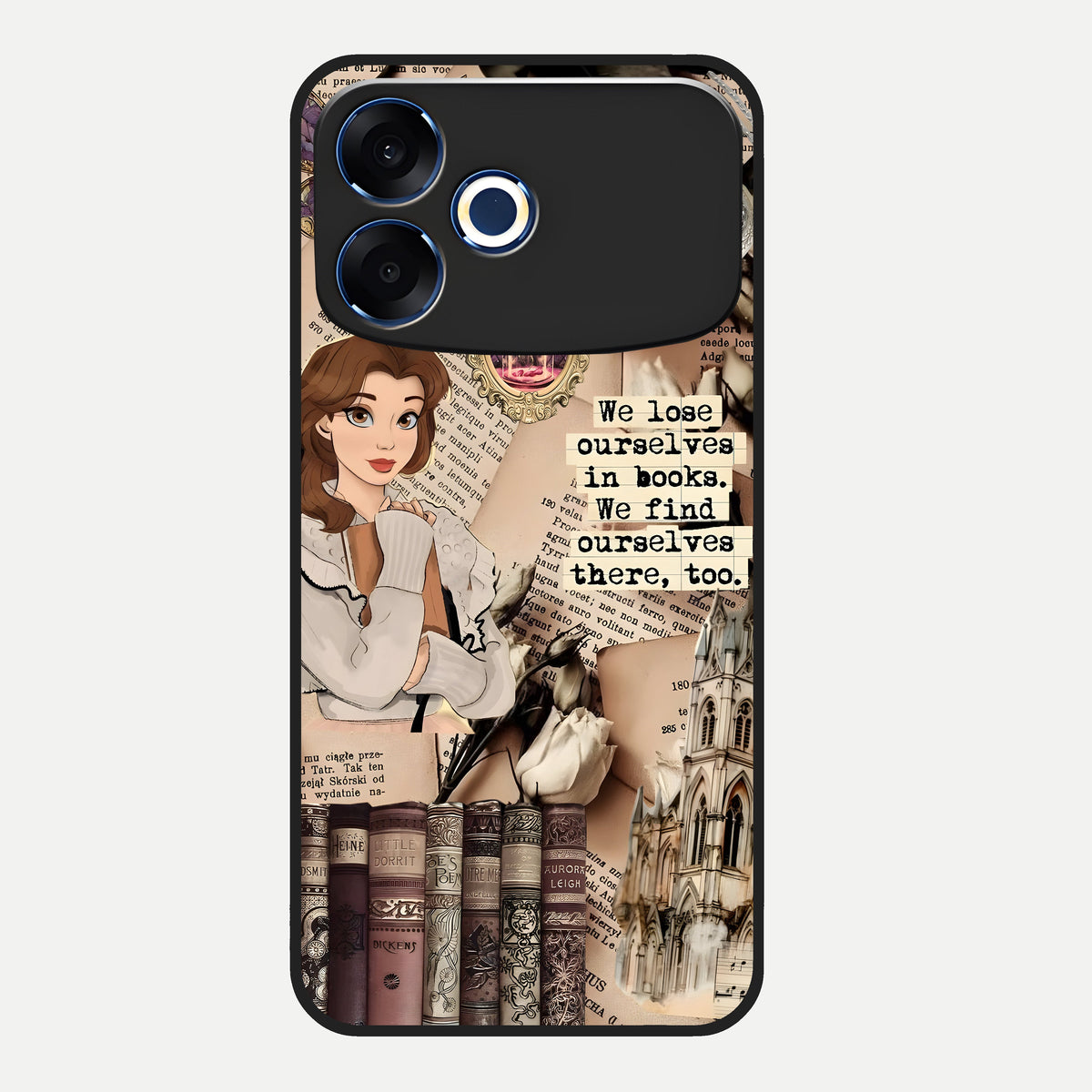  Bookish Dream World Glass Case For Oppo F33 Pro 5G back cover – full design glossy printed glass finish