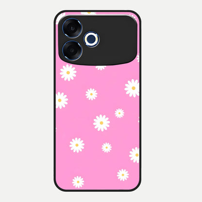  Bubblegum Daisy Pop Glass Case For Oppo F33 Pro 5G back cover – full design glossy printed glass finish