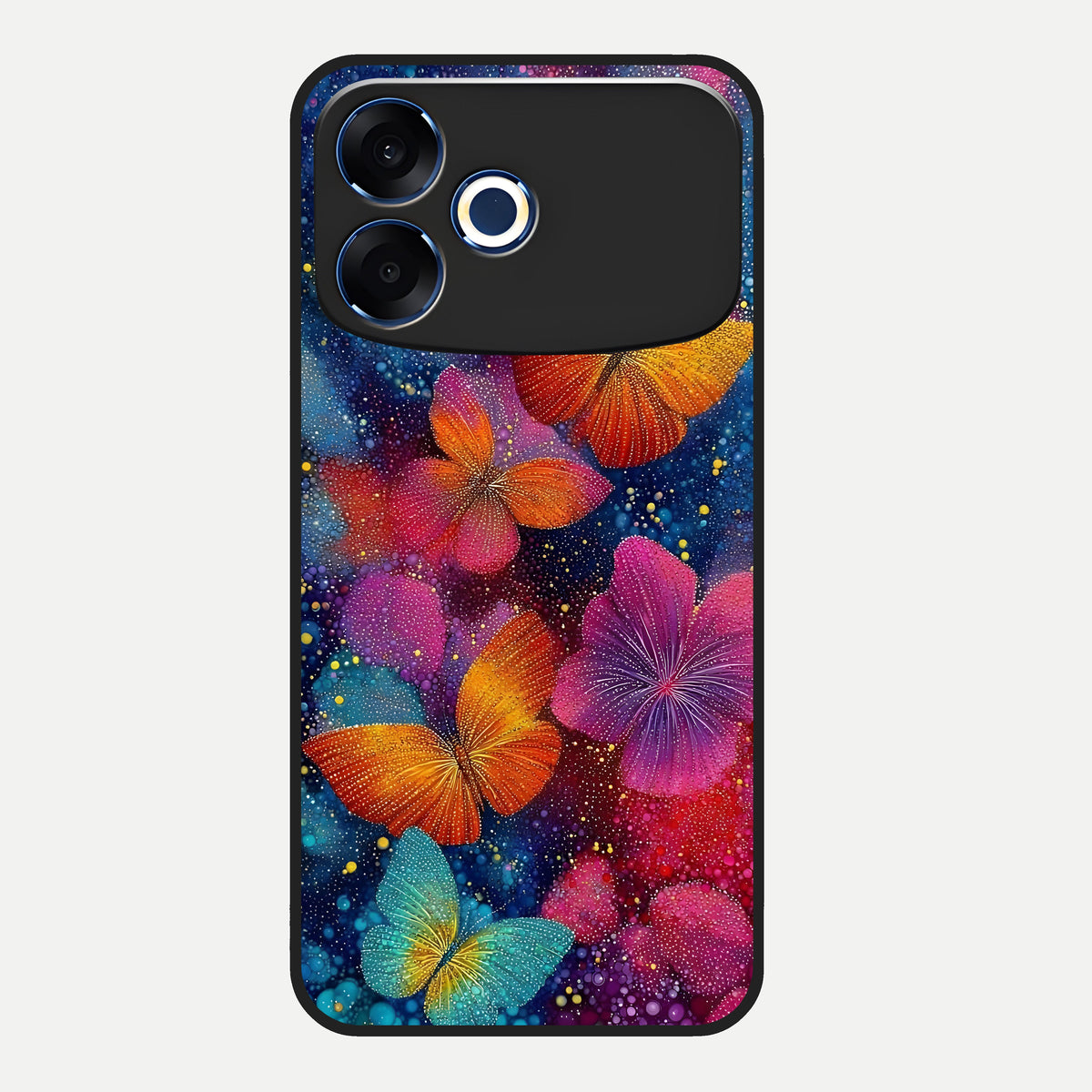  Butterfly Dream Mist Glass Case For Oppo F33 Pro 5G back cover – full design glossy printed glass finish