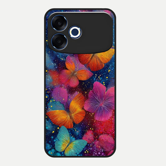  Butterfly Dream Mist Glass Case For Oppo F33 Pro 5G back cover – full design glossy printed glass finish