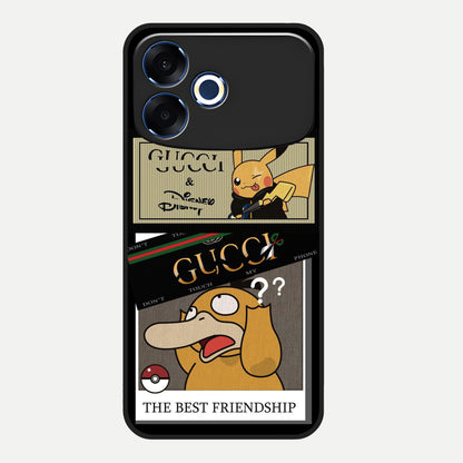  Cartoon Brand Play Mashup Glass Case For Oppo F33 Pro 5G back cover – full design glossy printed glass finish