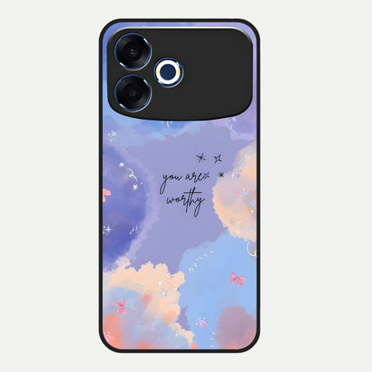  Celestial Cloud Magic Glass Case For Oppo F33 Pro 5G back cover – full design glossy printed glass finish