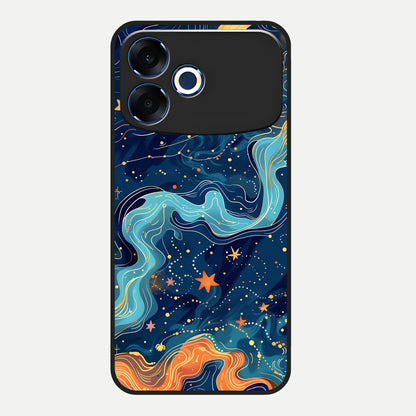  Celestial Dream Flow Glass Case For Oppo F33 Pro 5G back cover – full design glossy printed glass finish