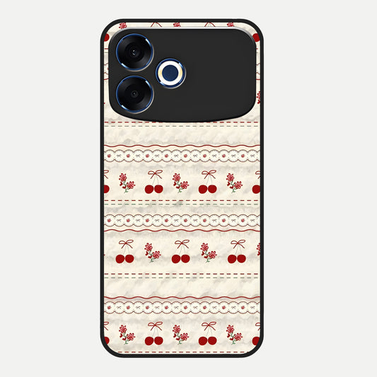  Cherry Bloom Charm Glass Case For Oppo F33 Pro 5G back cover – full design glossy printed glass finish