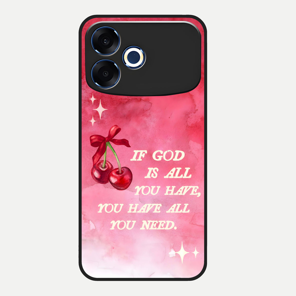  Cherry Quote Glass Case For Oppo F33 Pro 5G back cover – full design glossy printed glass finish