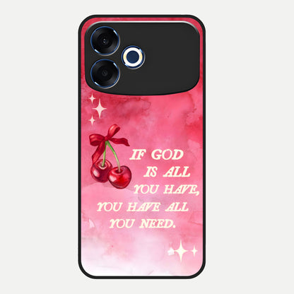  Cherry Quote Glass Case For Oppo F33 Pro 5G back cover – full design glossy printed glass finish