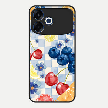  Citrus Bloom Joy Glass Case For Oppo F33 Pro 5G back cover – full design glossy printed glass finish