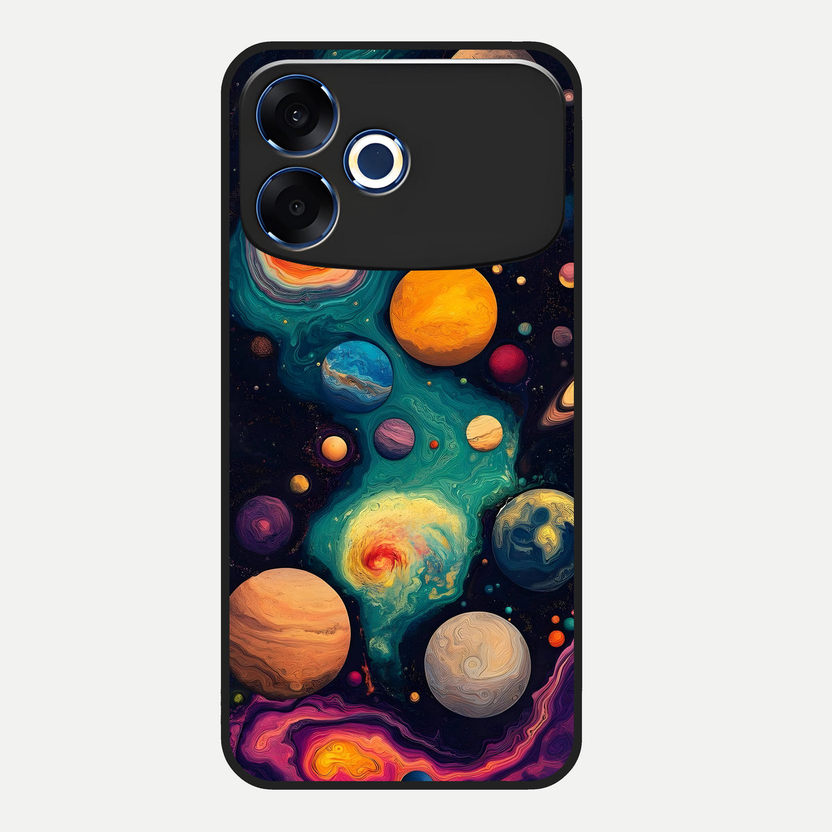  Cosmic Planet Journey Glass Case For Oppo F33 Pro 5G back cover – full design glossy printed glass finish