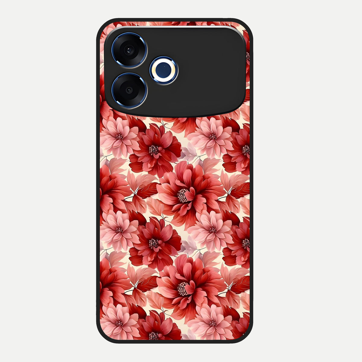  Crimson Love Petals Glass Case For Oppo F33 Pro 5G back cover – full design glossy printed glass finish
