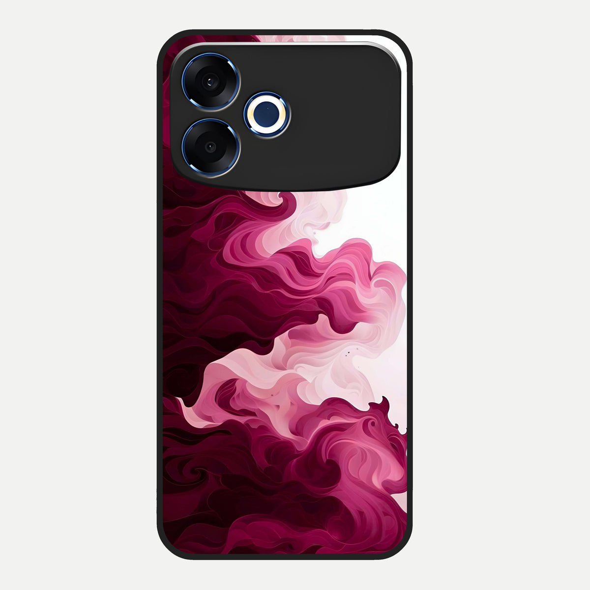  Crimson Wave Flow Glass Case For Oppo F33 Pro 5G back cover – full design glossy printed glass finish