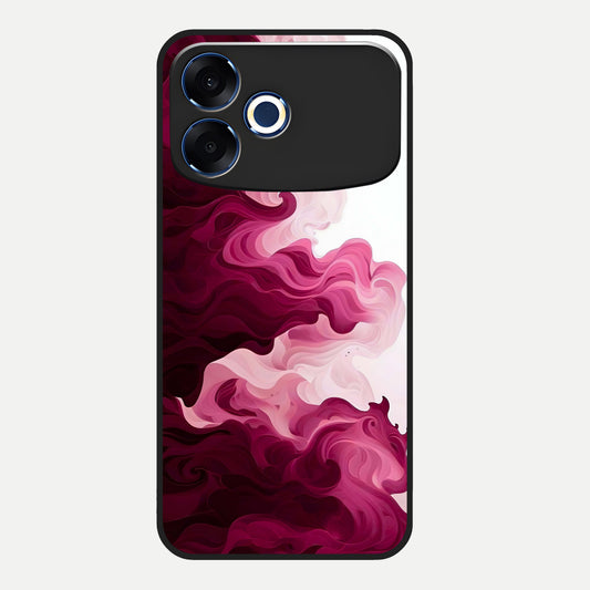  Crimson Wave Flow Glass Case For Oppo F33 Pro 5G back cover – full design glossy printed glass finish
