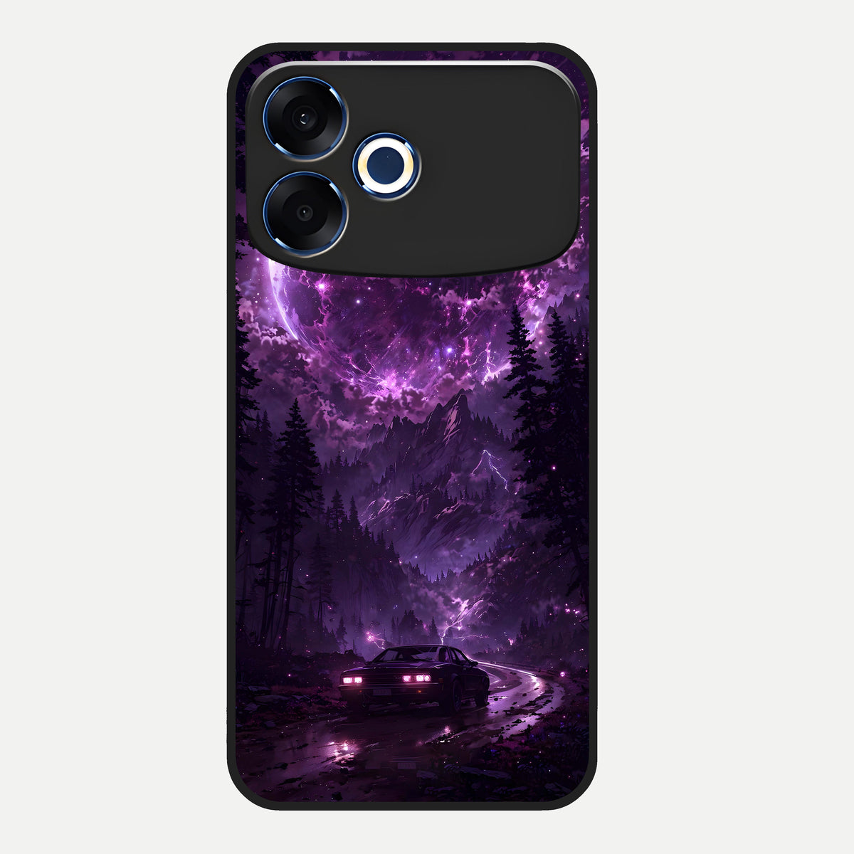  Eternal Cosmic Drive Glass Case For Oppo F33 Pro 5G back cover – full design glossy printed glass finish